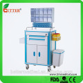 Aluminum&ABS Stainless steel rails silent Anesthesia cart trolley